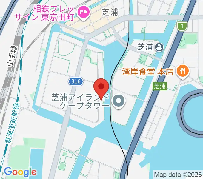 東京ジャズ音楽教室の地図