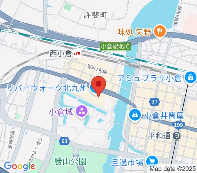 島村楽器小倉リバーウォーク店スタジオの地図