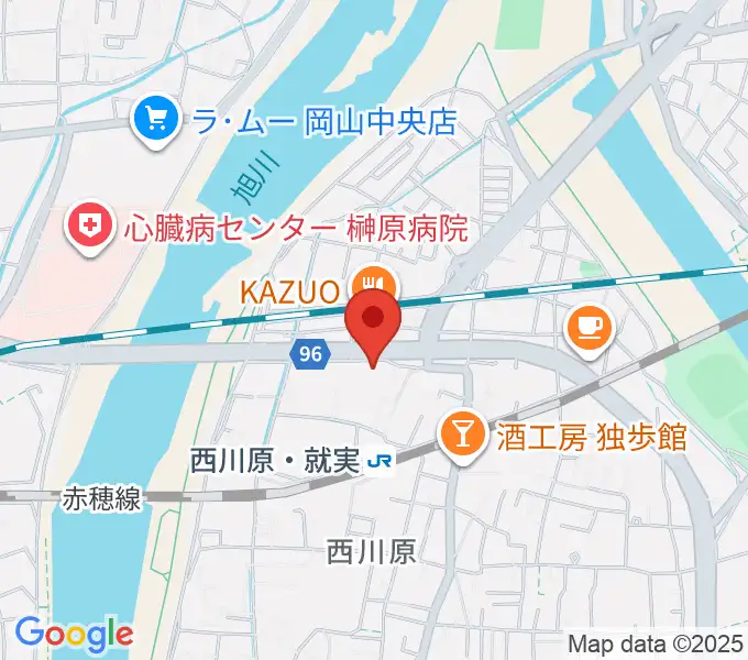 ラッシュミュージックアカデミーの地図