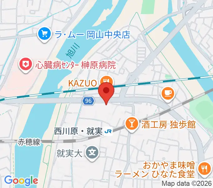 ラッシュミュージックアカデミーの地図