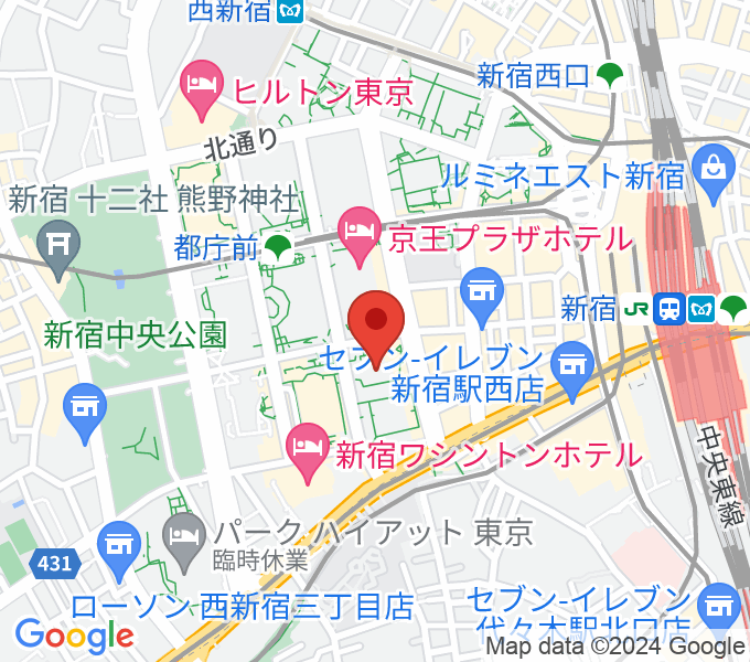 宮地楽器 MUSIC JOY新宿の場所