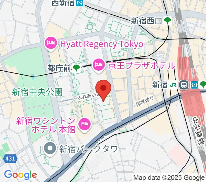 宮地楽器 MUSIC JOY新宿の地図