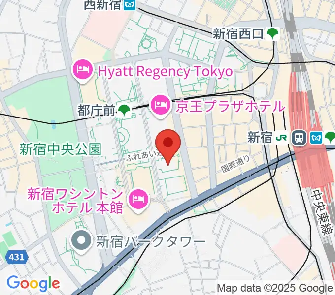 宮地楽器 MUSIC JOY新宿の地図