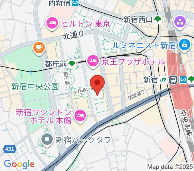 宮地楽器 MUSIC JOY新宿の地図