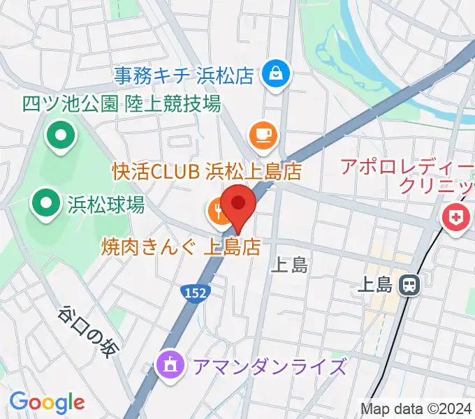 アオイ楽器店の地図