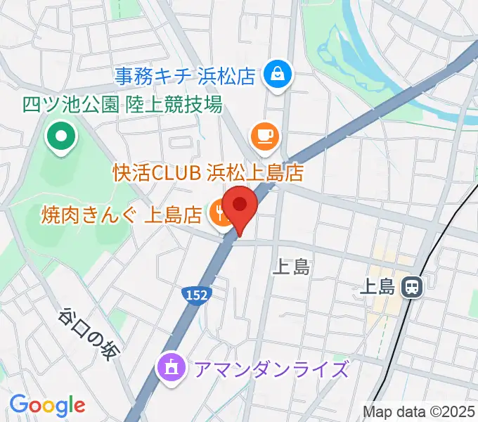 アオイ楽器店の地図
