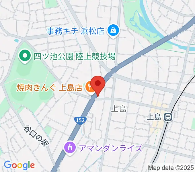 アオイ楽器店の地図