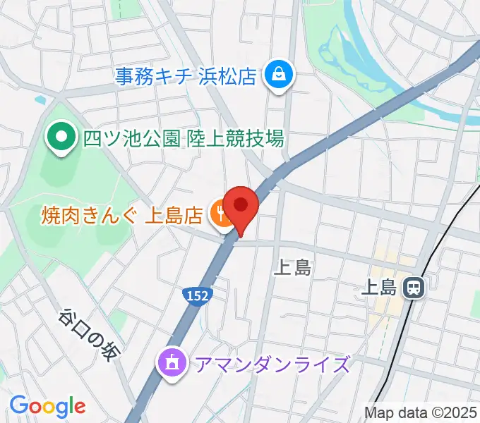 アオイ楽器店の地図