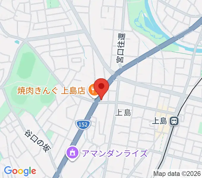 アオイ楽器店の地図