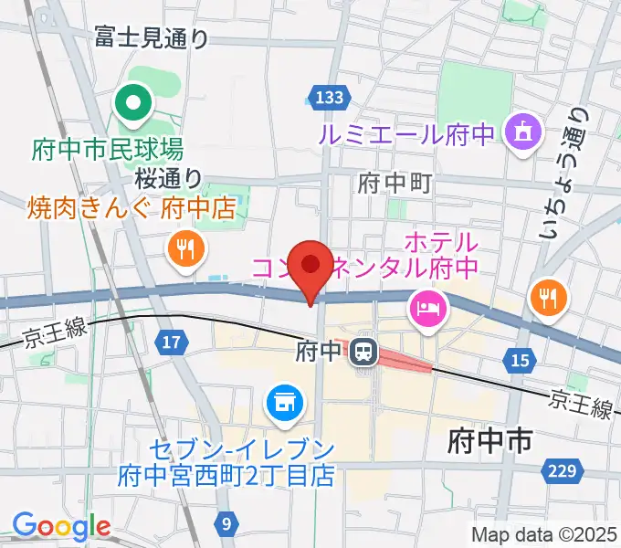 宮地楽器 府中センターの地図