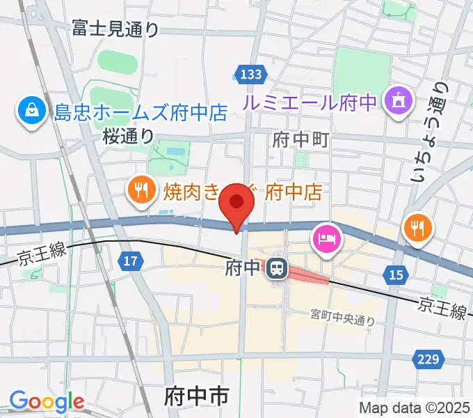 宮地楽器 府中センターの地図