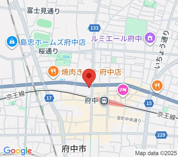 宮地楽器 府中センターの地図