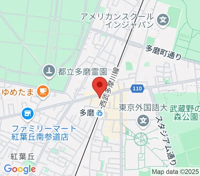 宮地楽器 府中紅葉丘センター練習室の地図