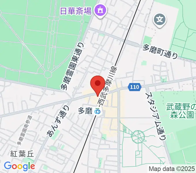 宮地楽器 府中紅葉丘センター練習室の地図