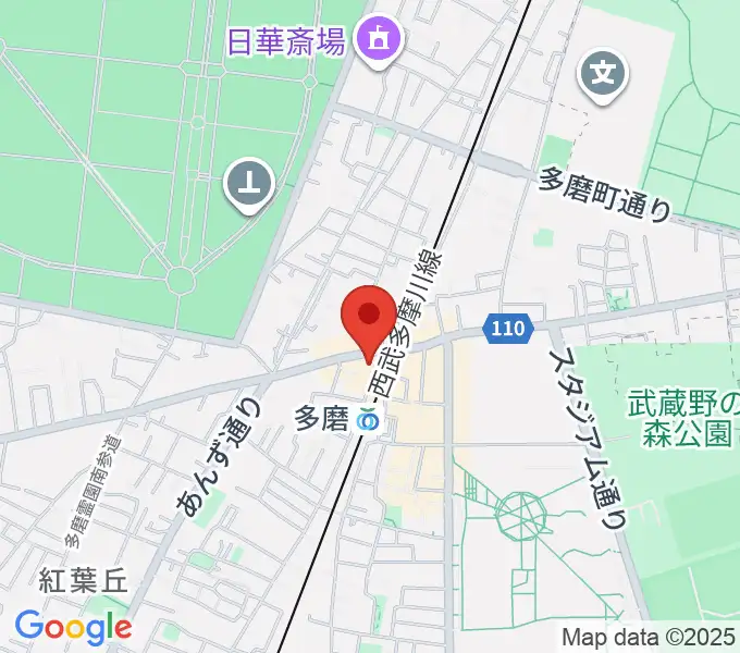 宮地楽器 府中紅葉丘センター練習室の地図