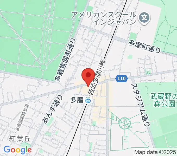 宮地楽器 府中紅葉丘センター練習室の地図