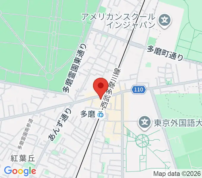 宮地楽器 府中紅葉丘センター練習室の地図