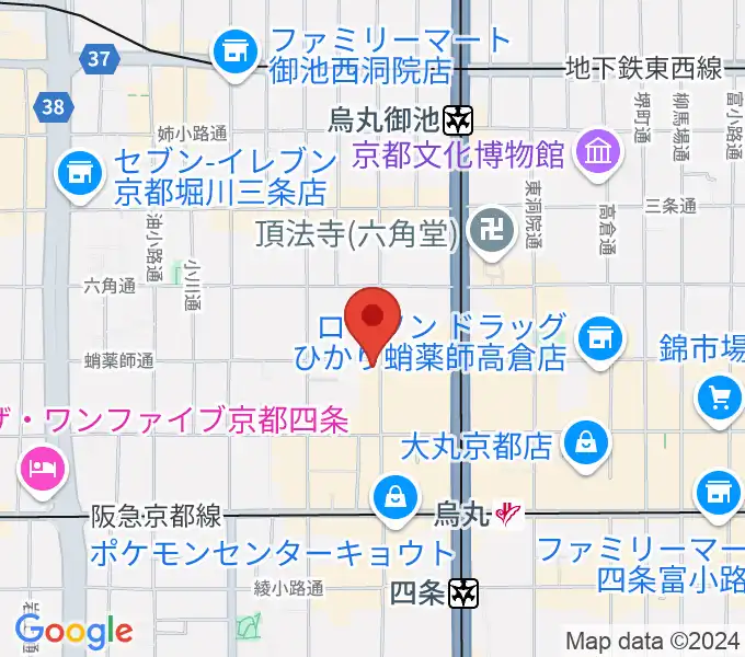 スタジオPoco四条の地図