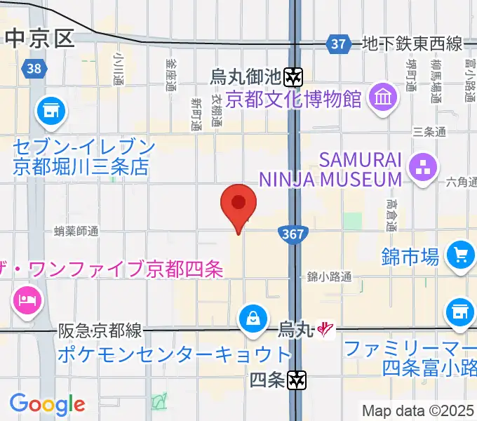 スタジオPoco四条の地図