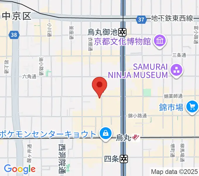 スタジオPoco四条の地図