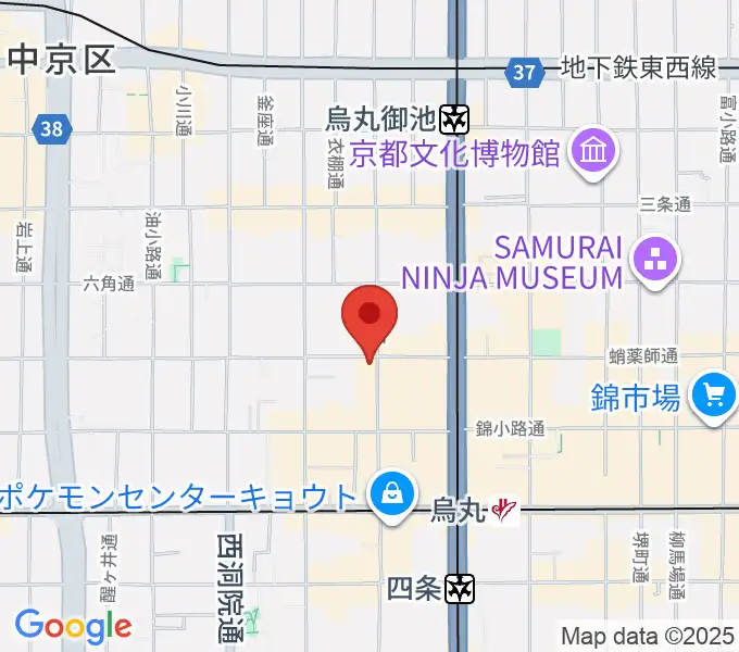 スタジオPoco四条の地図