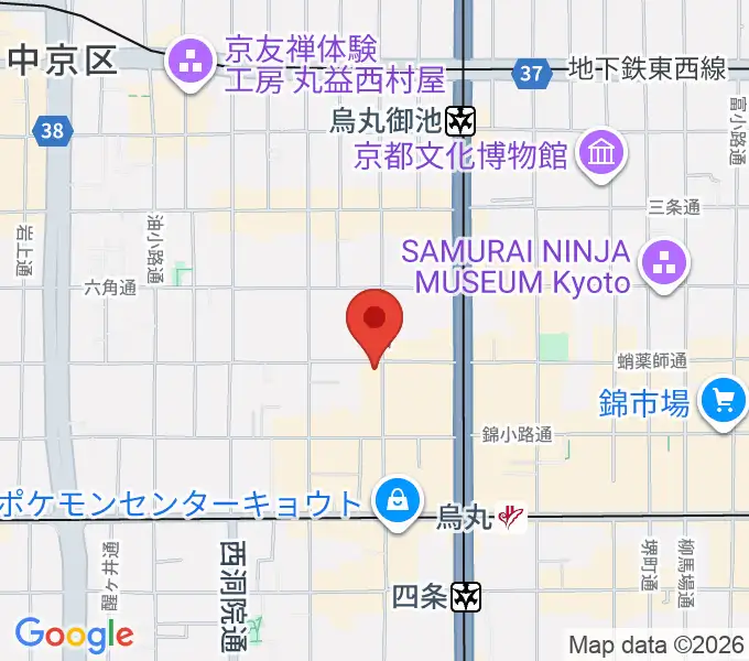 スタジオPoco四条の地図