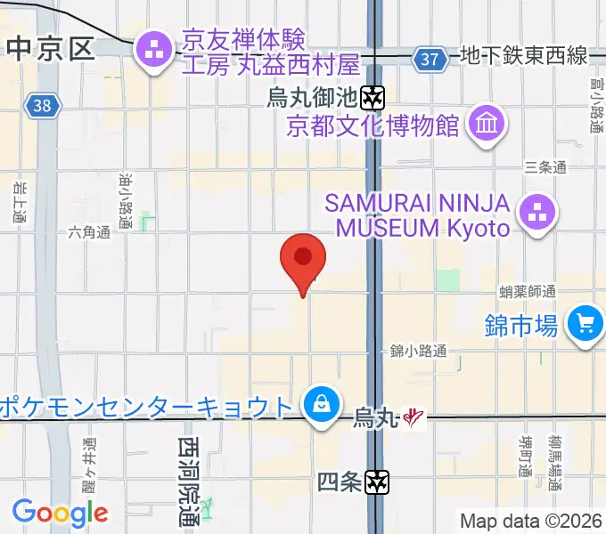 スタジオPoco四条の地図