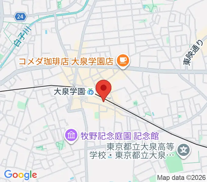 武蔵野楽器セサミクラブの地図