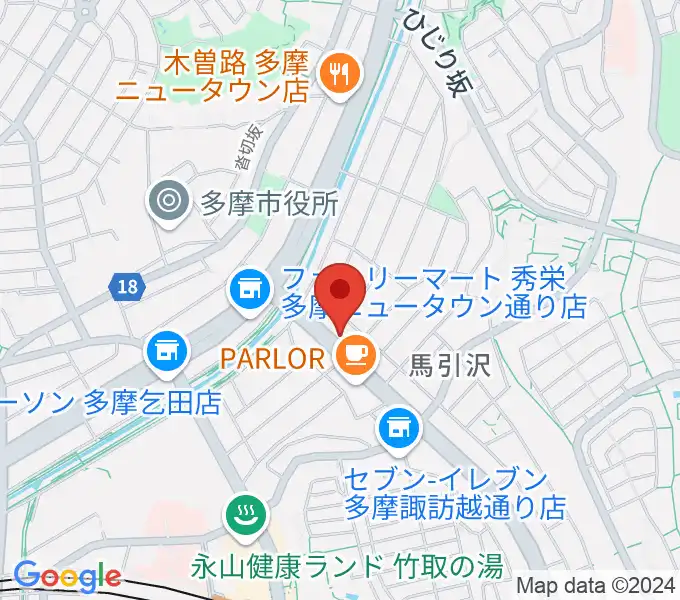 Mスタジオ永山店の地図