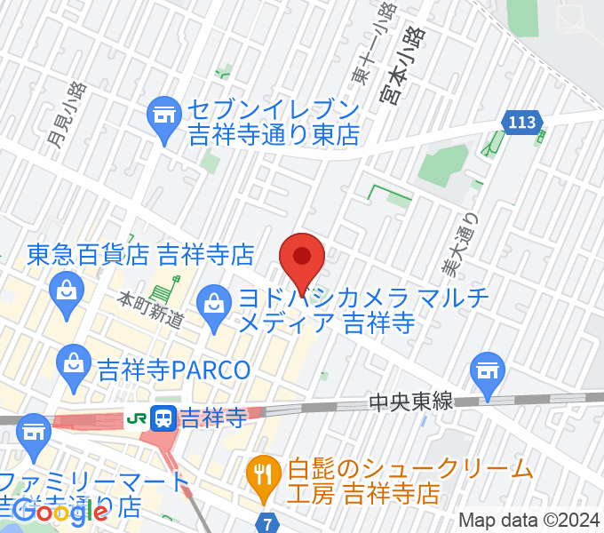 吉祥寺スタジオ・レダの場所