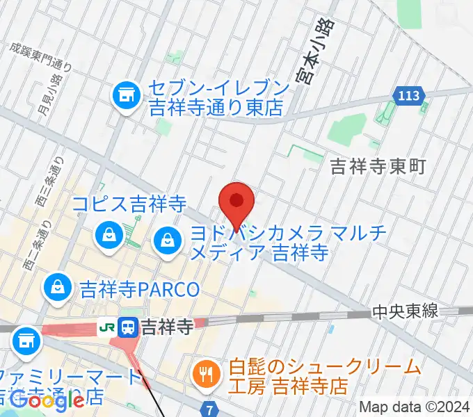 吉祥寺スタジオ・レダの地図