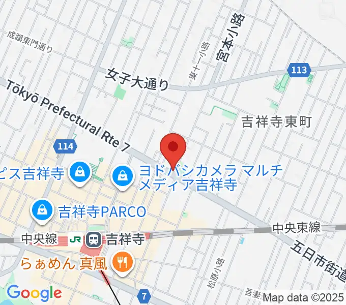吉祥寺スタジオ・レダの地図