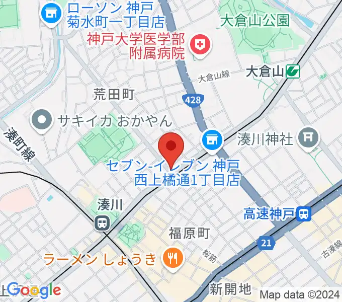 きどやバイオリン工房の地図