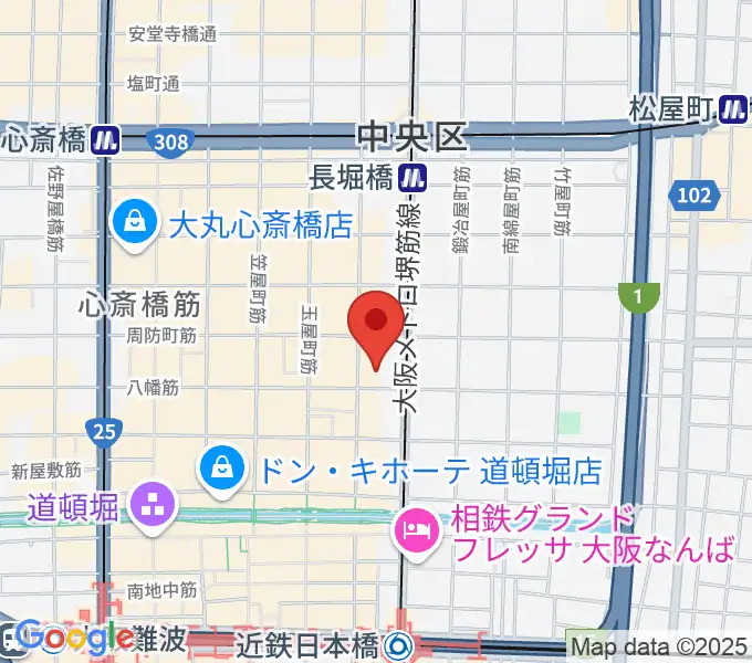 P4 STUDIO東心斎橋店の地図