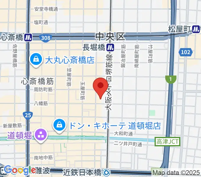 P4 STUDIO東心斎橋店の地図
