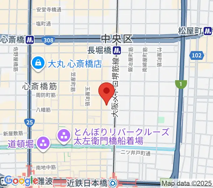 P4 STUDIO東心斎橋店の地図