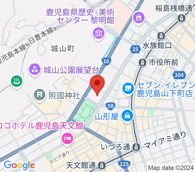 宝山ホールの地図