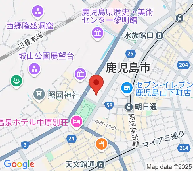 宝山ホールの地図