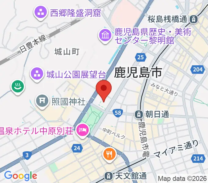 宝山ホールの地図