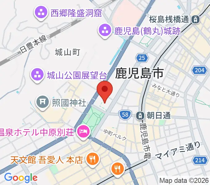 宝山ホールの地図