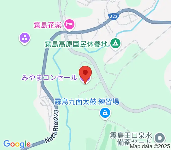 霧島国際音楽ホール みやまコンセールの地図