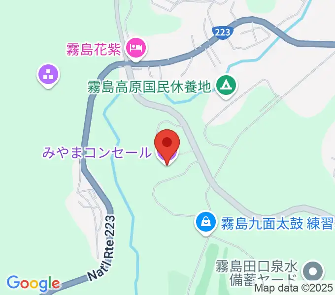 霧島国際音楽ホール みやまコンセールの地図