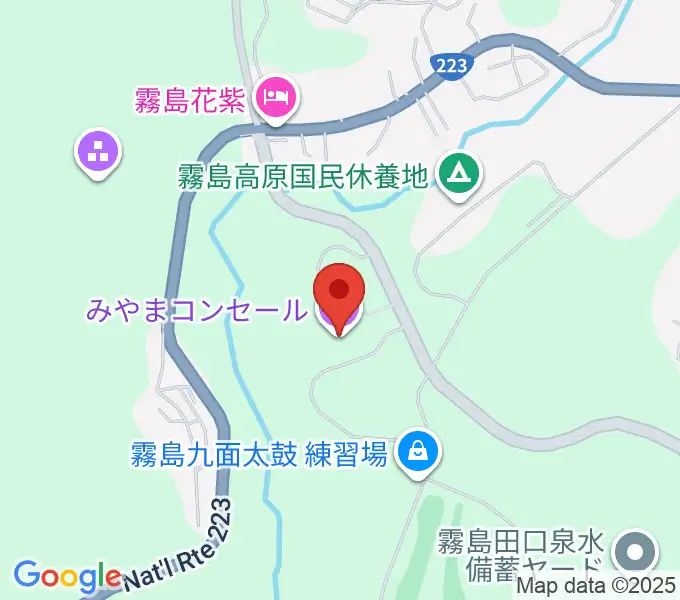 霧島国際音楽ホール みやまコンセールの地図