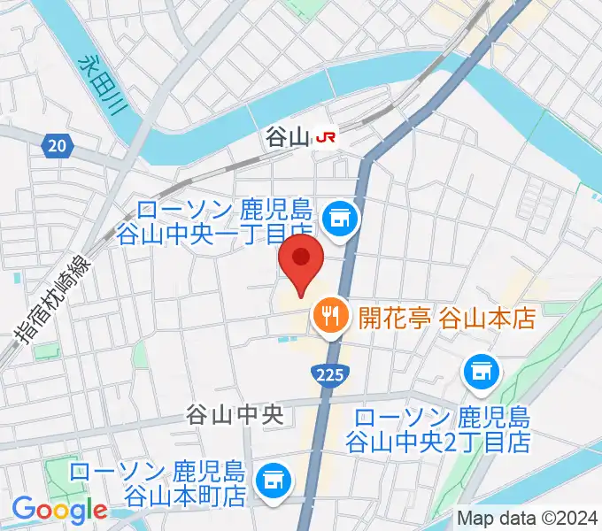 谷山サザンホールの地図