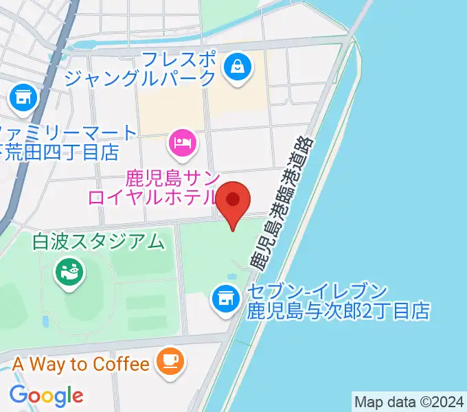 川商ホールの地図