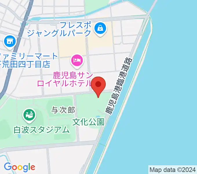 川商ホールの地図