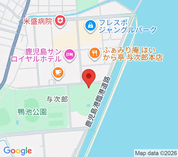 川商ホールの地図