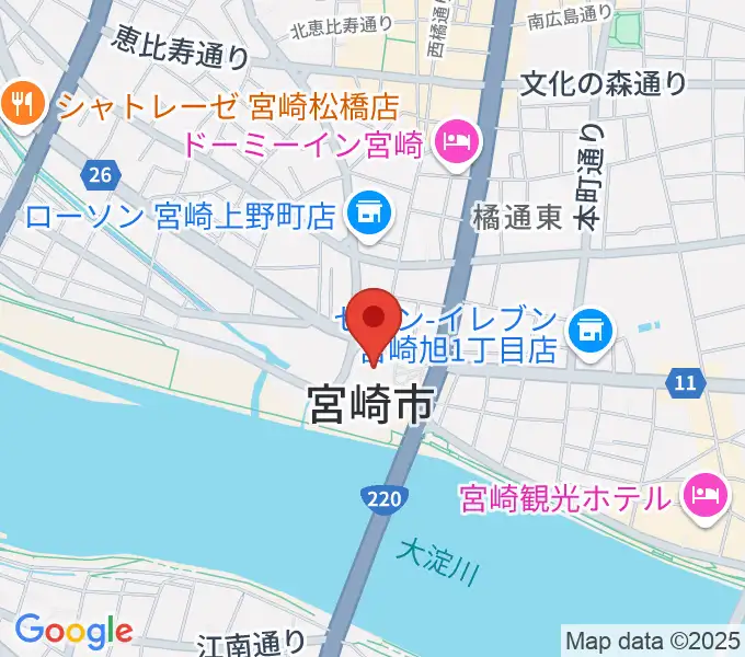 宮崎市民プラザの地図