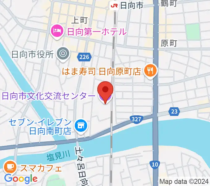 日向市文化交流センターの地図