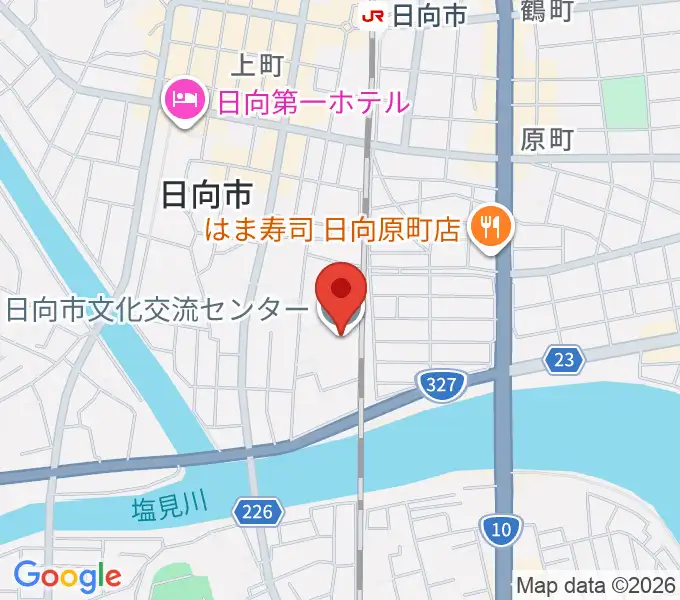 日向市文化交流センターの地図